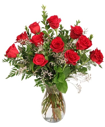 Burning red roses arrangement – Woodstock GA florist