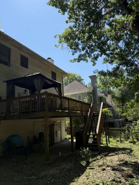 Sunlit deck cleared canopy after